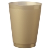 16 oz. Flex Frosted Plastic Stadium Cups Gold