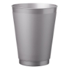 16 oz. Flex Frosted Plastic Stadium Cups Silver
