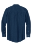Port & Co Long Sleeve Value Denim Shirt - Ink Blue Back