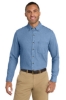 Port & Co Long Sleeve Value Denim Shirt - Faded Blue