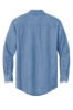 Port & Co Long Sleeve Value Denim Shirt - Faded Blue Back