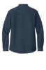 Port & Co™ Women's Long Sleeve Value Denim Shirt - Ink Blue Back