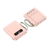 Custom 10000mAh Power Bank With Built-In Cables - Pink