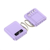 Custom 10000mAh Power Bank With Built-In Cables - Purple