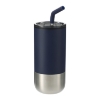 Custom Lagom Insulated 16oz Stainless Steel Tumbler - Navy Blue - Blank