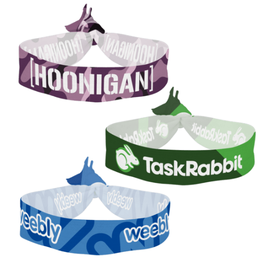 3/4" Dye-Sublimated Fold Over Elastic Hair Ties