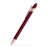 Custom Lexi Stylus Satin Soft Touch Gel Click Pen - Rose Gold - Burgundy