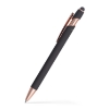 Custom Lexi Stylus Satin Soft Touch Gel Click Pen - Rose Gold - Gun Metal