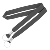 3/4" Double Ended Lanyards Process Dark Gray
