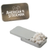 Slider Tin w/Signature Peppermints Silver Direct Imprint