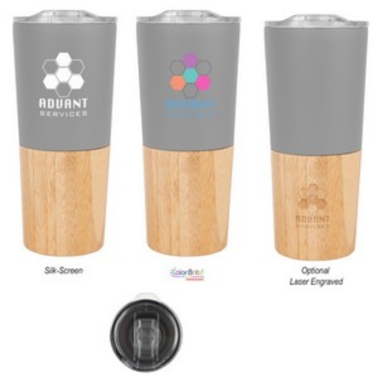 Picture of 16 Oz. Marlow Stainless Steel Tumbler With Bamboo Base