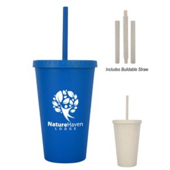 Picture of 16 Oz. Newport Wheat Travel Tumbler