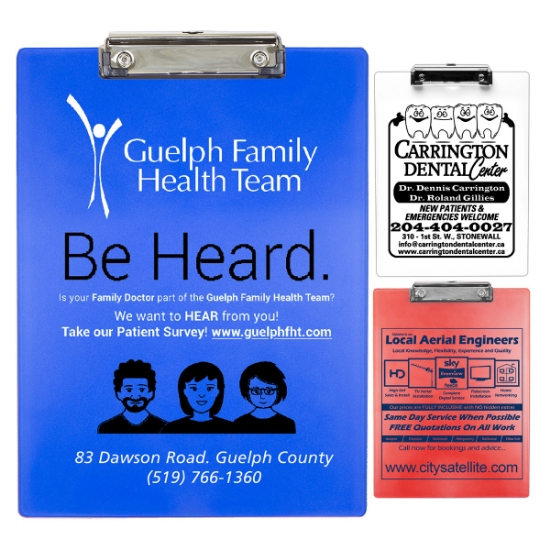 Custom MCQUARY Letter Size Clipboard with Metal Spring Clip - Group