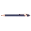 Ombre Rose Gold Soft Touch Metal Pens Dark Blue