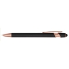 Ombre Rose Gold Soft Touch Metal Pens Black