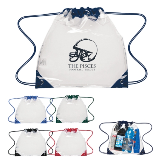 Picture of Touchdown Clear Eva Drawstring Backpack