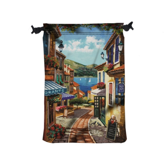 Picture of 11" W X 16" H Polyester Drawstring Bag