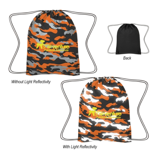 Picture of Reflective Camo Drawstring Sports Pack