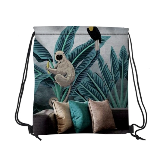 Picture of 16" W X 18" H Canvas Drawstring Backpack