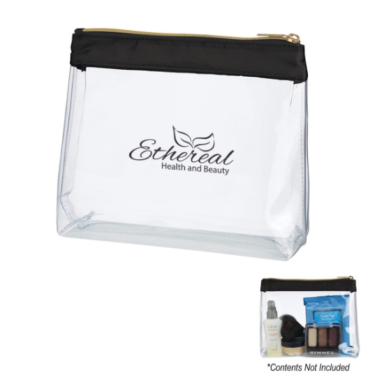 Picture of Sadie Satin Clear Cosmetic Bag
