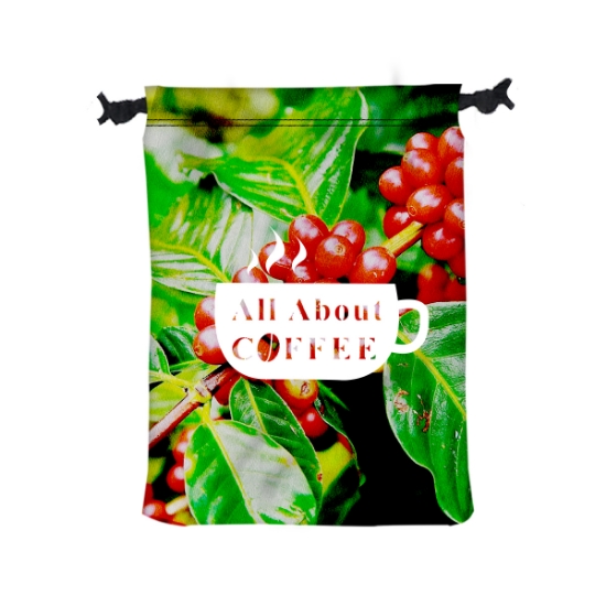 Picture of 9" W X 12" H Polyester Drawstring Bag