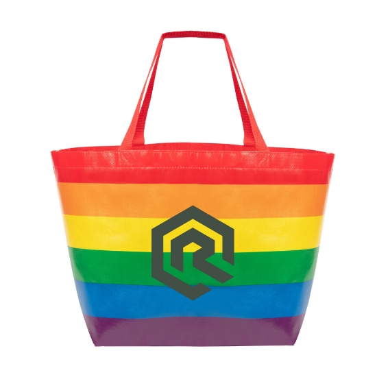 Picture of Rainbow Laminated Non-woven Tote Bag