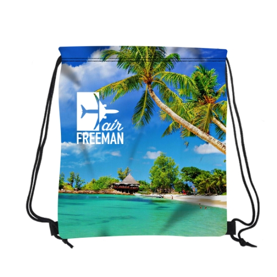 Picture of 16" W X 18" H Polyester Drawstring Backpack