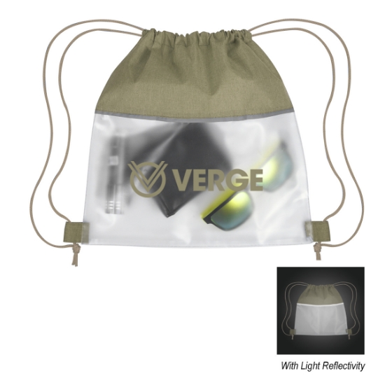 Picture of Reflective Heathered Frost Drawstring Bag