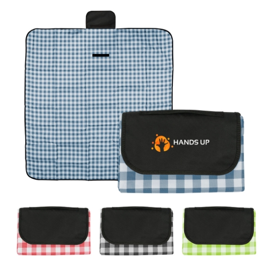Picture of Gingham Roll-up Picnic Blanket