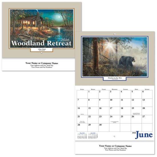 Picture of Woodland Retreat Stapled Wall Calendar