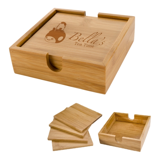 Picture of Bamboo Coaster Set