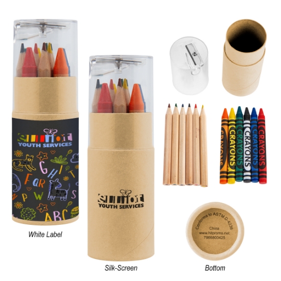 Picture of 12 Piece Crayon And Pencil Set