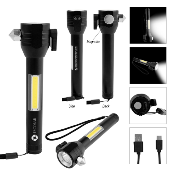 Picture of Safety Tool With Rechargeable Cob Flashlight 2.0