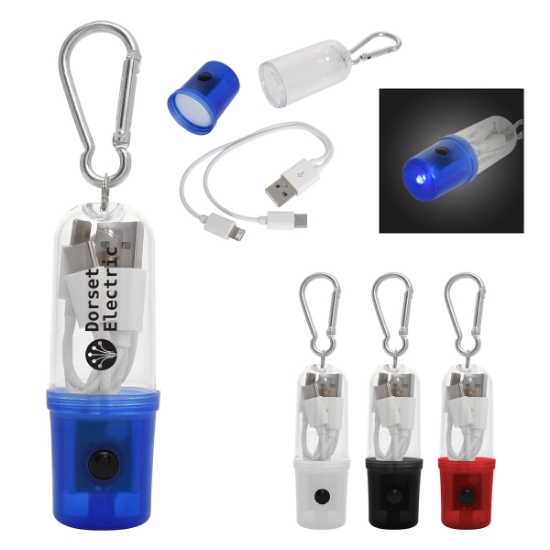 Picture of 3-in-1 Charging Cable With Flashlight Case