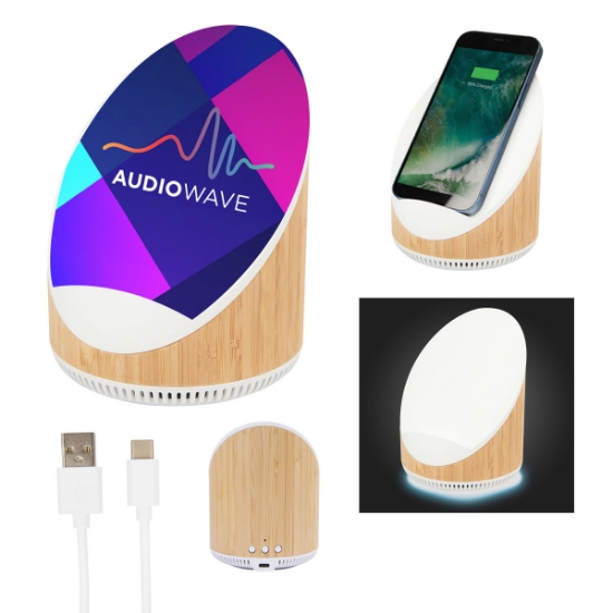 Picture of Edgewood Bamboo Speaker & Wireless Charger
