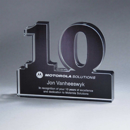 Picture of Freestanding 10 Year Anniversary Award