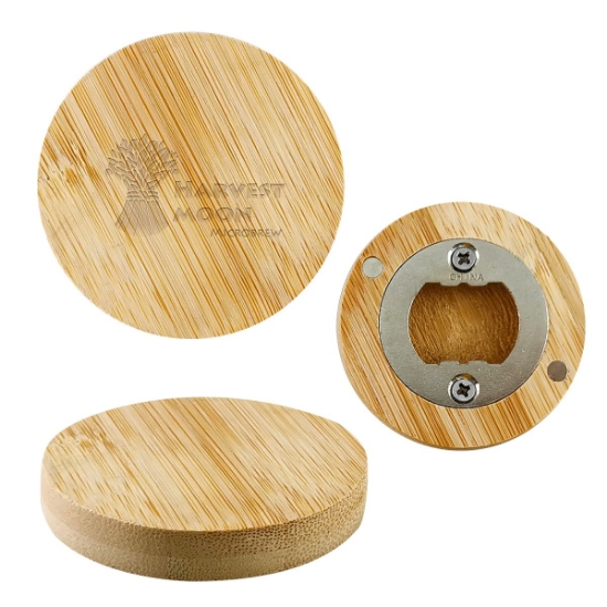 Picture of Bamboo Bottle Opener Magnet