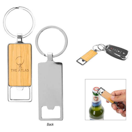 Picture of Bristol Bamboo Key Tag With Bottle Opener