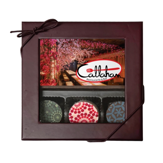 Picture of Custom Printed Chocolate Bar With 3 Truffles