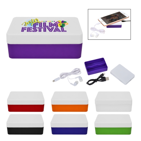 Picture of 3-in-1 Stowaway Wireless Charging Kit With Earbuds