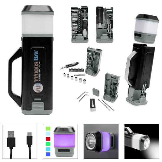 Picture of 24-piece Tool Set With Rechargeable Led Light