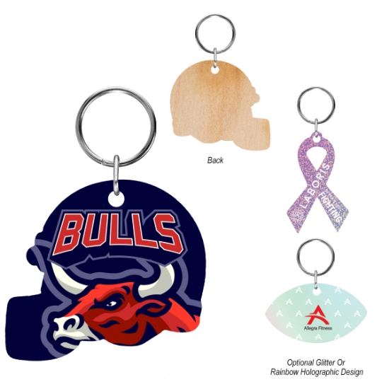 Picture of Full Color Wood Key Tag - 4"