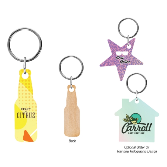 Picture of Full Color Wood Key Tag - 2"