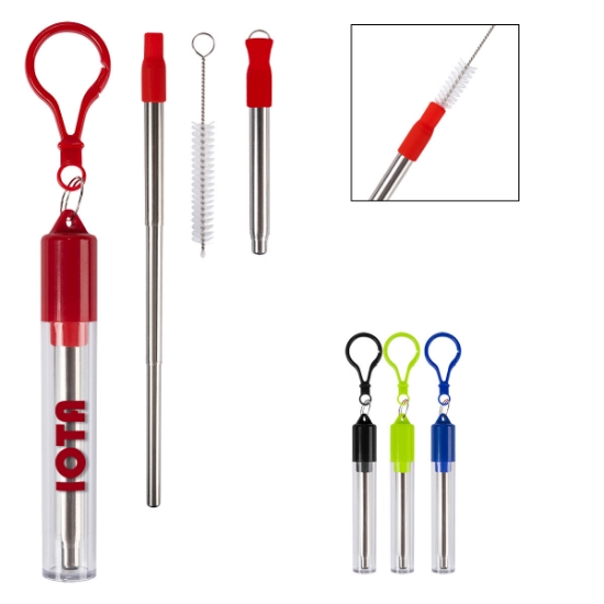 Picture of Collapsible Stainless Steel Straw Kit