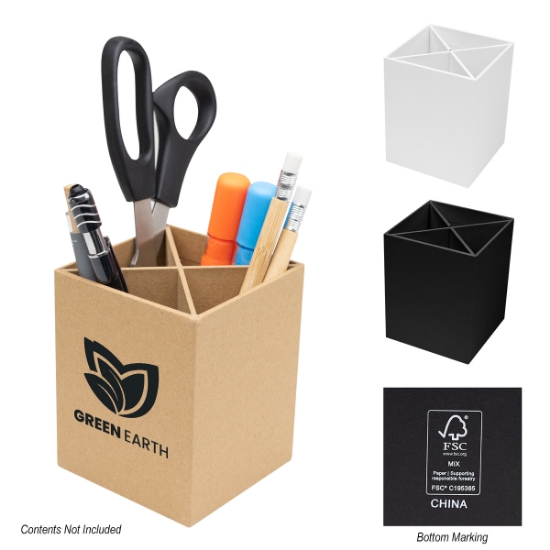 Picture of 4 Compartment Pen & Pencil Cup