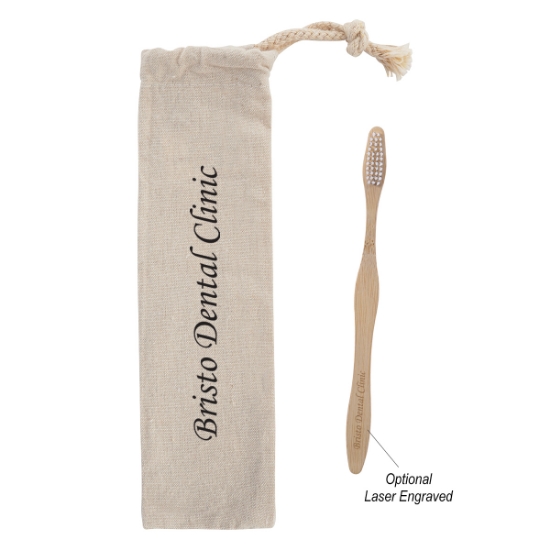 Picture of Bamboo Toothbrush In Cotton Pouch