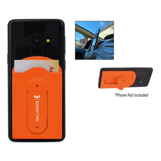 Picture of Silicone Vent Phone Wallet With Stand