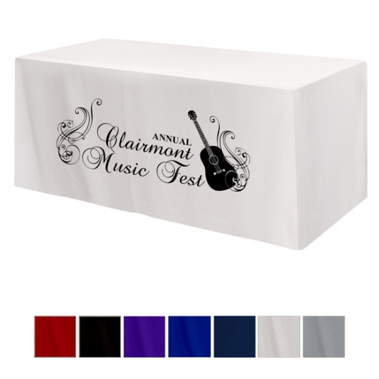 Picture of Fitted Poly/cotton 4-sided Table Cover - Fits 6' Standard Table