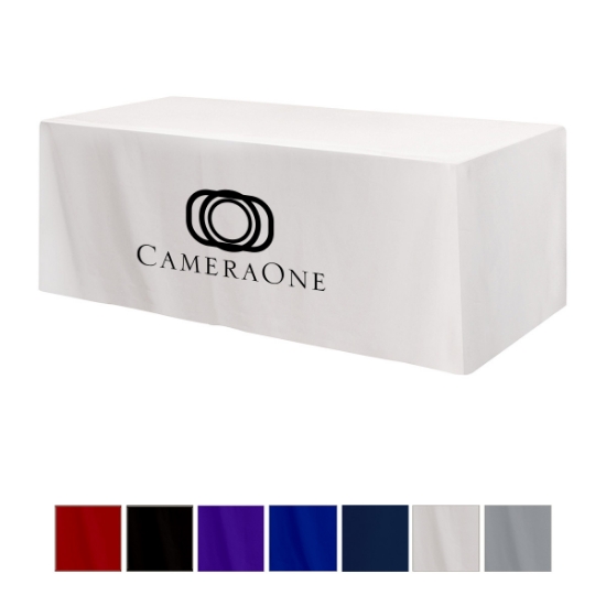 Picture of Fitted Poly/cotton 4-sided Table Cover - Fits 8' Standard Table