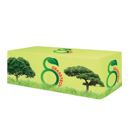 Picture of Fitted All Over Dye Sub Table Cover - 4-sided, Fits 8' Table